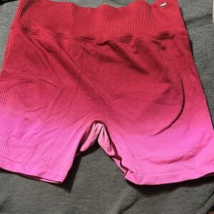 Pink - Women's Pink Ribbed Shorts